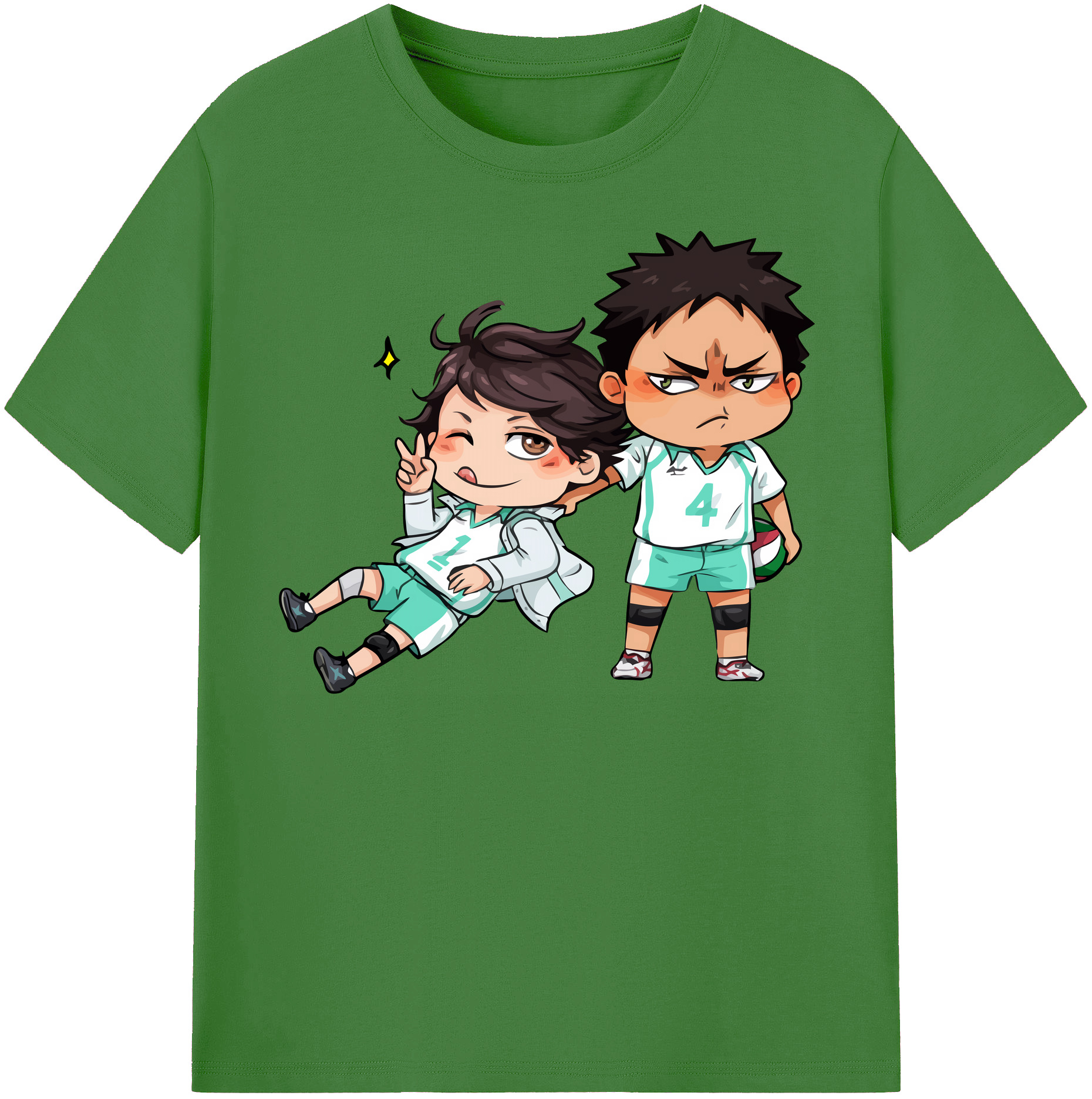 （画像用） ハイキュー!! Haikyu!! レディースカジュアルプリントTシャツ（綿100％）